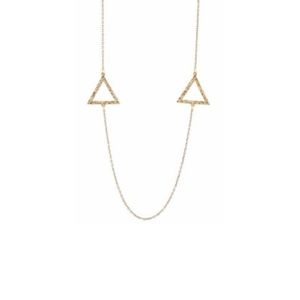 Low LuvxErin Wasson Gold Double Triangle Necklace